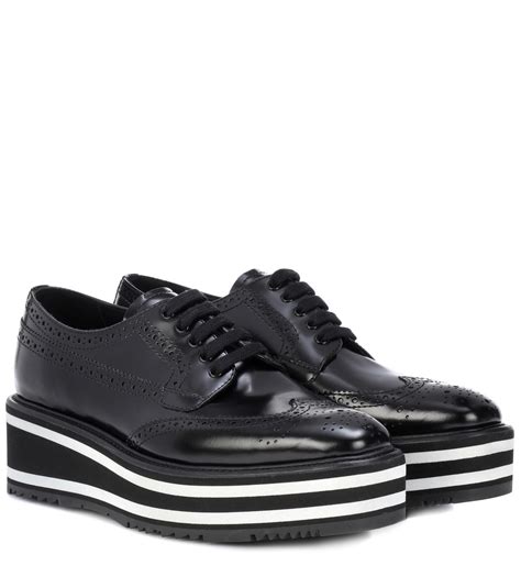 prada platform wingtip men runway|Shop Prada Brogue Leather Platform Shoes .